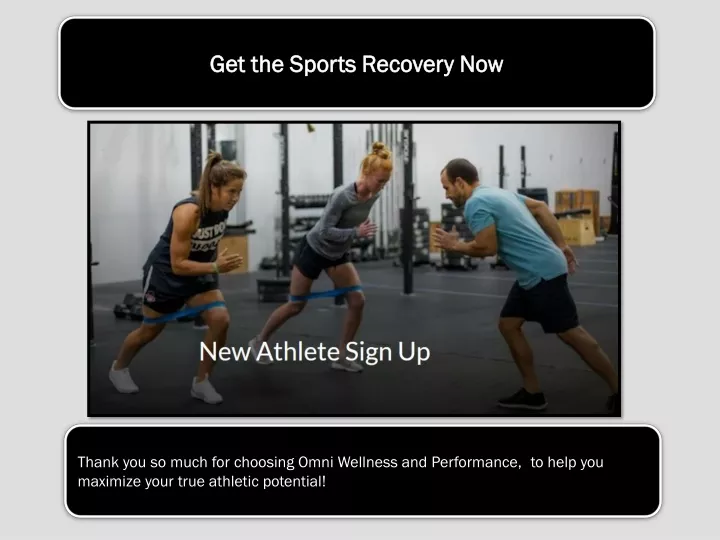 get the sports recovery now