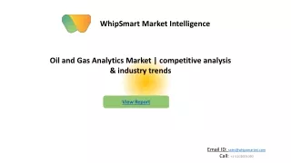 Oil and Gas Analytics Market competitive analysis & industry trends
