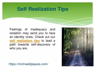 Self Realization Tips