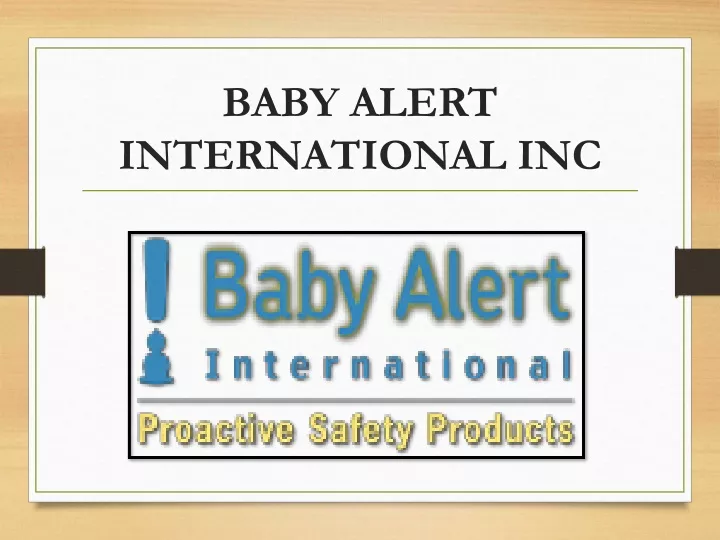 baby alert international inc