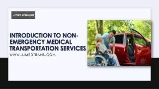 Introduction to Non-Emergency Medical Transportation Services