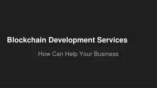 blockchain development services