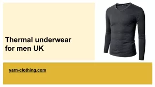 Thermal Underwear for Men UK