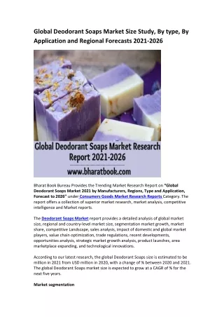 global deodorant soaps market size study by type