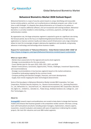 global behavioral biometrics market