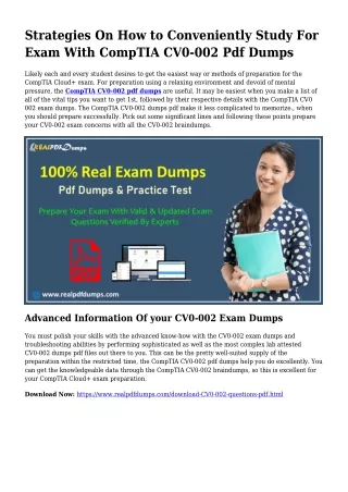 To Solve Preparation Issues