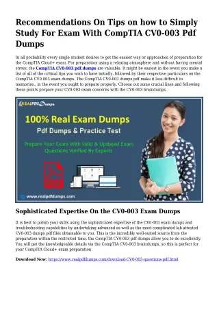 Precious Preparing With the Aid Of CV0-003 Dumps Pdf