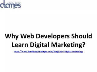 why web developers should learn digital marketing