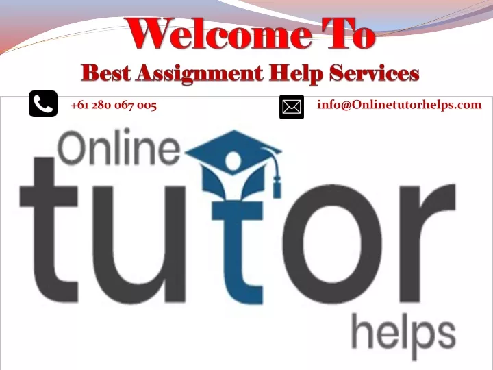 welcome to best assignment help services