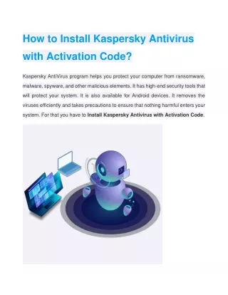 How to Install Kaspersky Antivirus with Activation Code