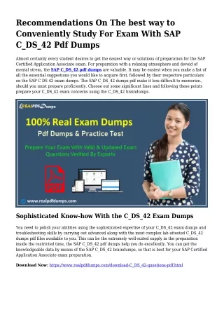 C_DS_42 PDF Dumps To Resolve Preparation Challenges