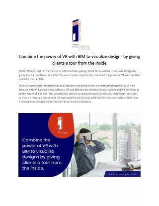 combine the power of vr with bim to visualize