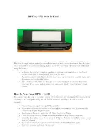 hp envy 4520 scan to email