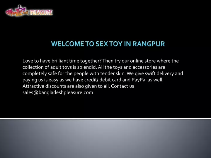welcome to sex toy in rangpur