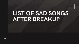 list of sad songs after breakup