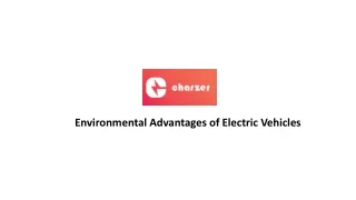 Environmental Advantages of Electric Vehicles