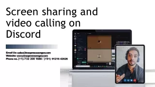 Screen sharing and video calling on Discord