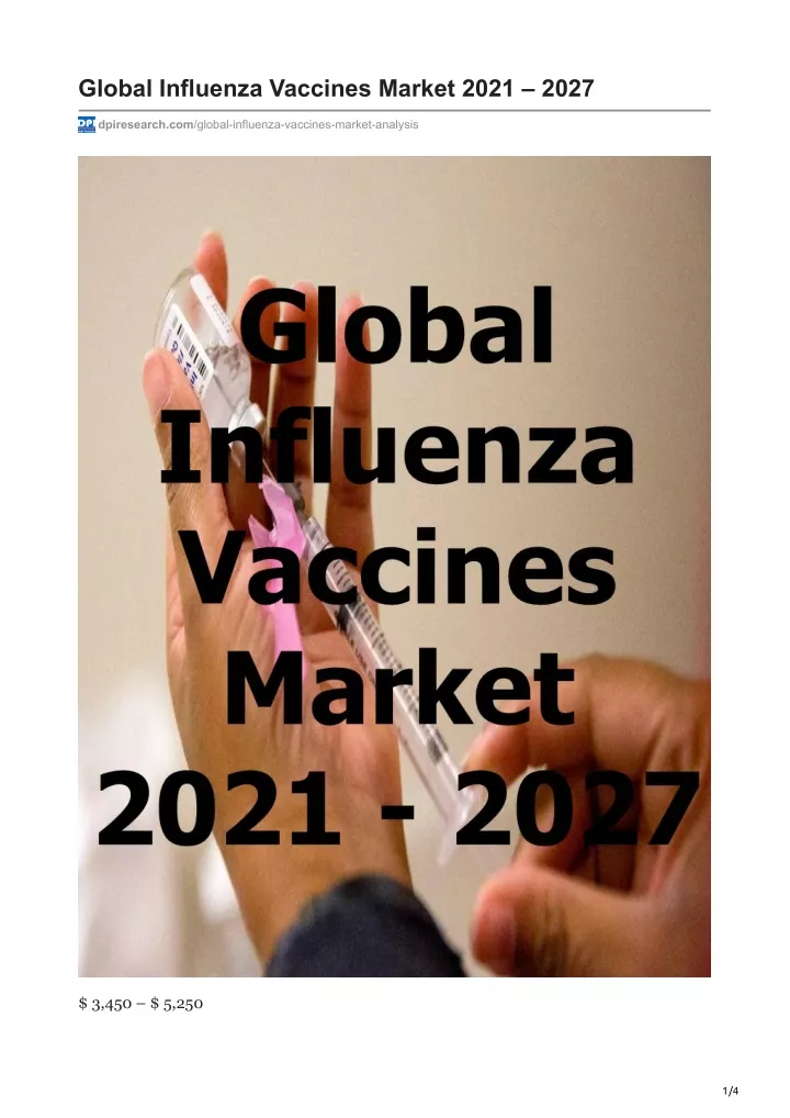 global influenza vaccines market 2021 2027