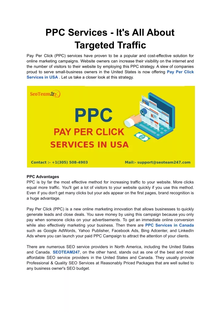 ppc services it s all about targeted traffic