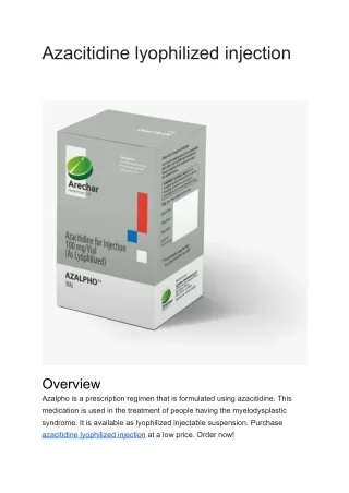 azacitidine lyophilized injection