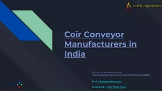 Coir-Conveyor-Manufacturers-in-India- Coir All