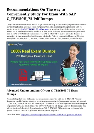 Polish Your Skills Using the Help Of C_TBW50H_75 Pdf Dumps