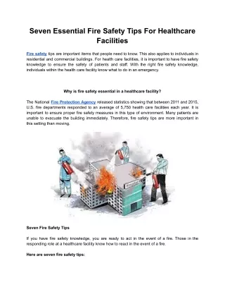 Seven Essential Fire Safety Tips For Healthcare Facilities