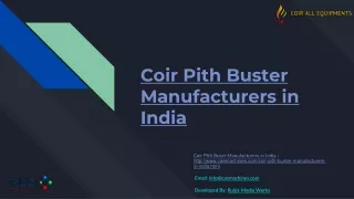 Coir-Pith-Buster-Manufacturers-in-India- Coir All