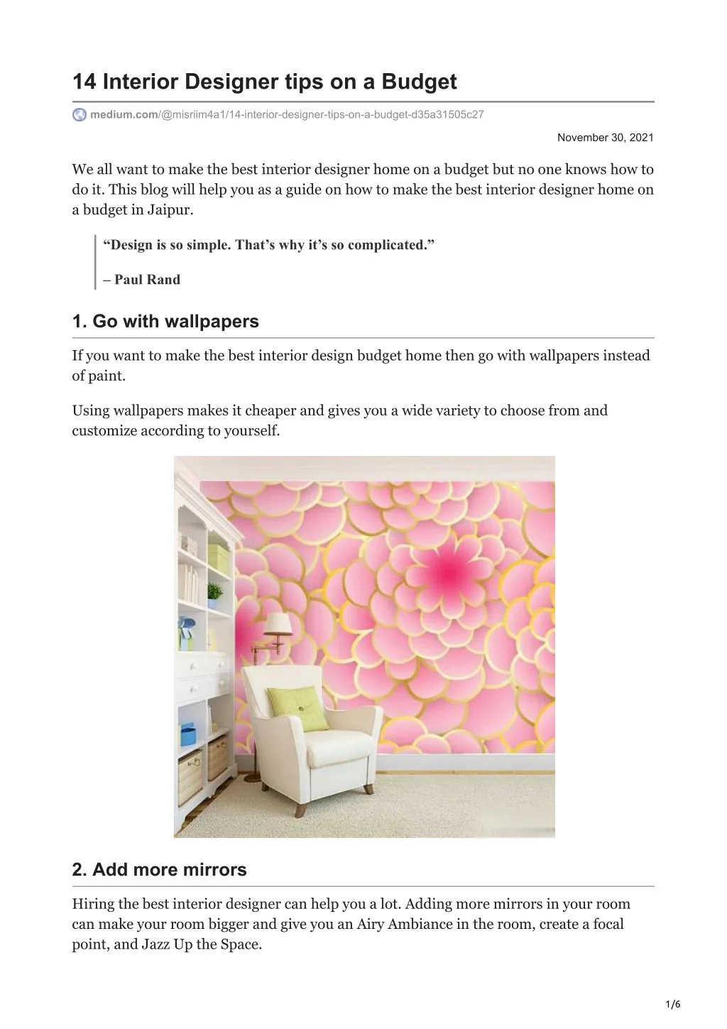 PPT - 14 Interior Designer tips on a Budget PowerPoint Presentation ...