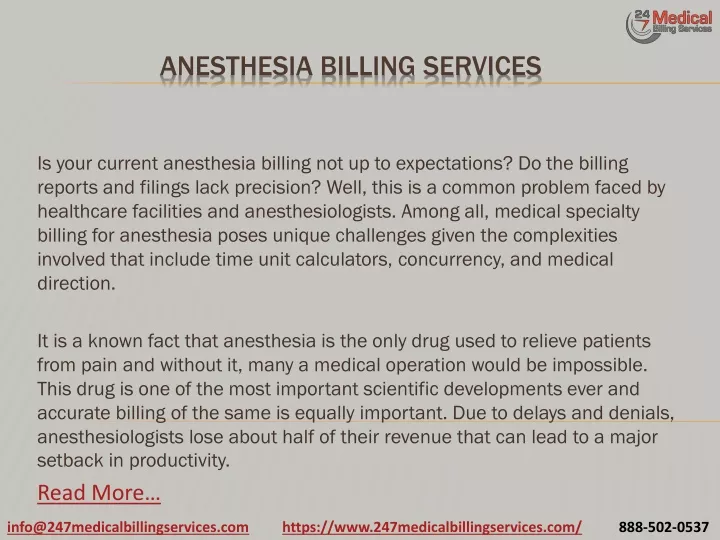 anesthesia billing services