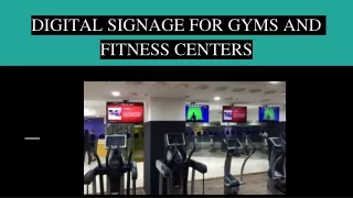 DIGITAL SIGNAGE FOR GYMS AND FITNESS CENTERS