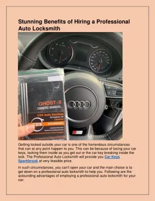 stunning benefits of hiring a professional auto