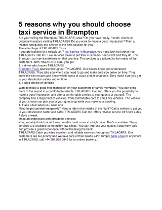 5-reasons-why-you-should-choose-taxi-service-in-Brampton