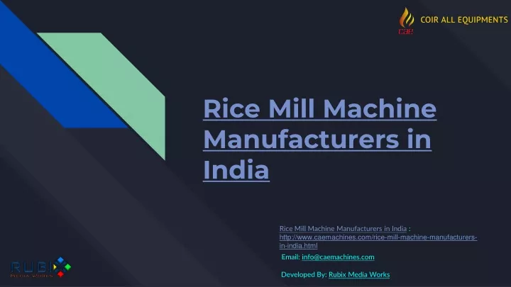 rice mill machine manufacturers in india