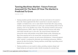 tanning machines market future forecast assessed