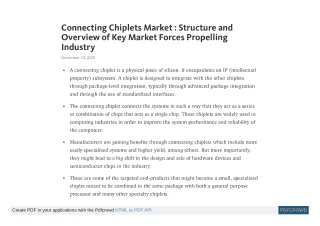 connecting chiplets market structure and overview