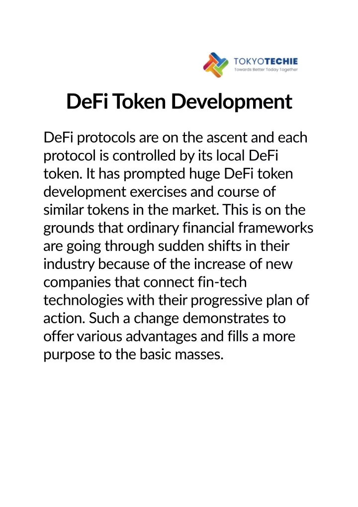 defi token development