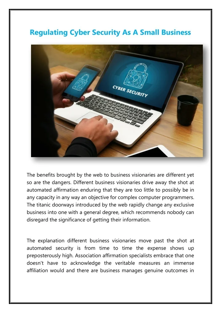 PPT - small business cyber security consulting PowerPoint Presentation ...