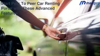 start peer to peer car renting portal with these