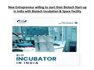 Best Incubation Facilities with BBB
