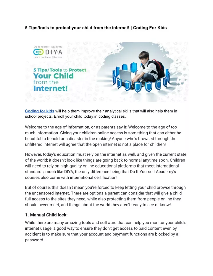 5 tips tools to protect your child from