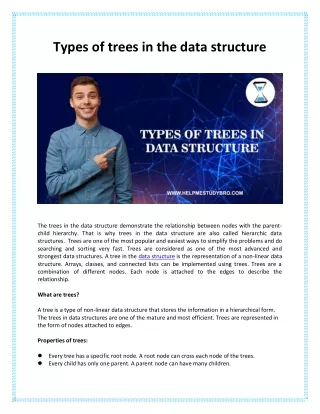 Types of trees in the data structure.