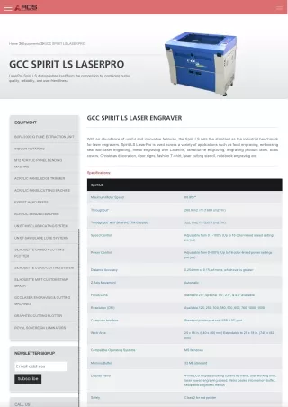 home equipments gcc spirit ls laserpro