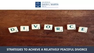 strategies to achieve a relatively peaceful