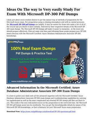 DP-300 PDF Dumps To Take care of Preparing Challenges