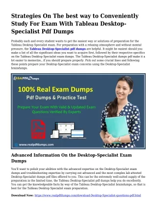 Desktop-Specialist PDF Dumps To Solve Planning Problems