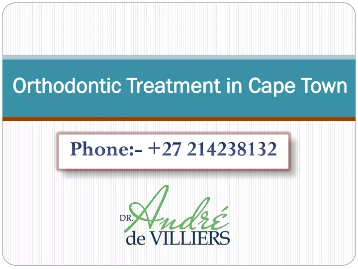 orthodontic treatment in cape town