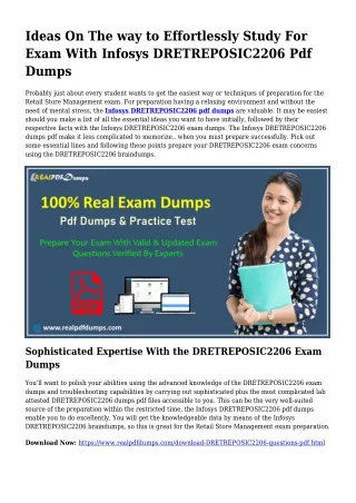 Feasible Your Planning Via DRETREPOSIC2206 Pdf Dumps