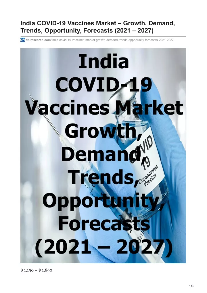 india covid 19 vaccines market growth demand