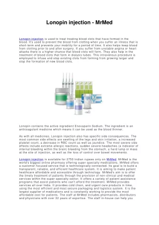 lonopin injection mrmed